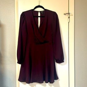 Express: Plum Flared Dress
